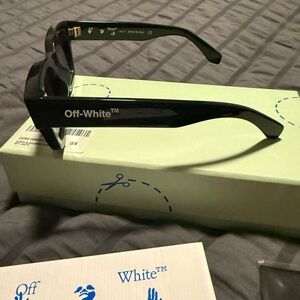 Off-White Black Rectangular Sunglasses
